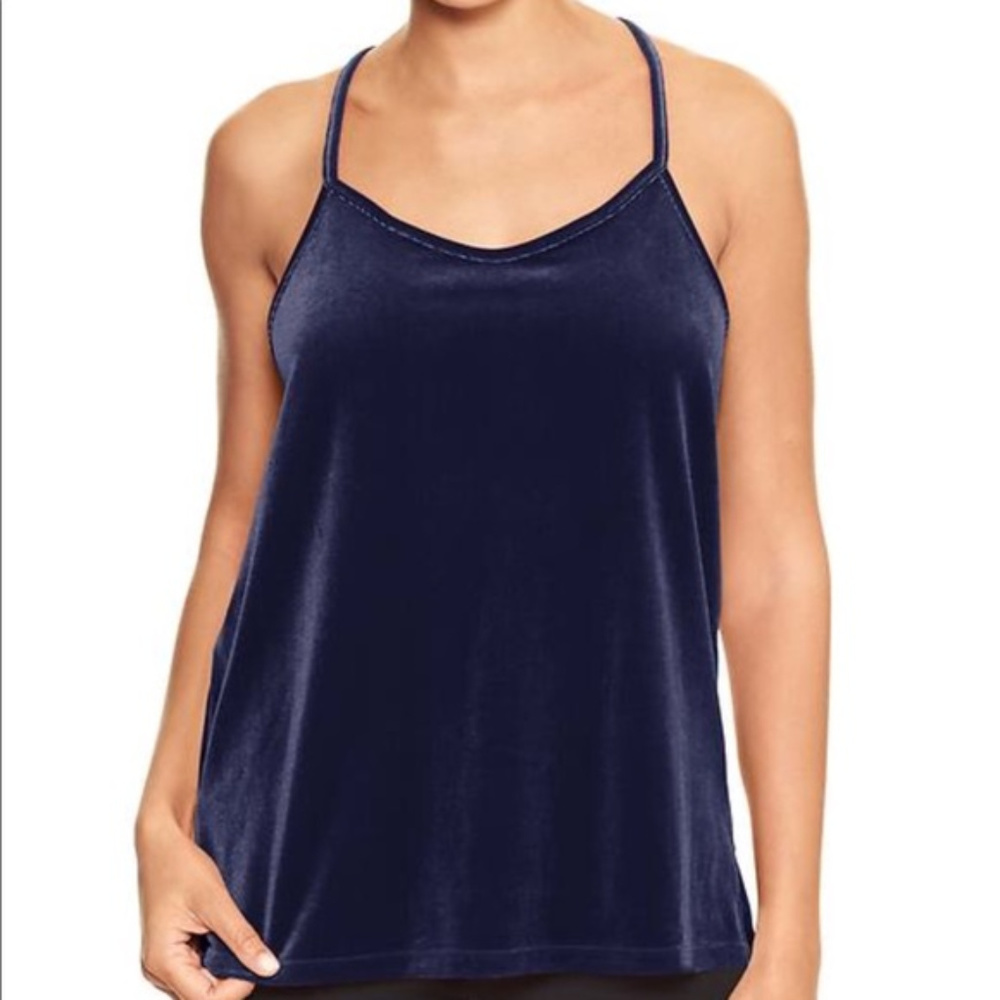 Velvet racer back tank top